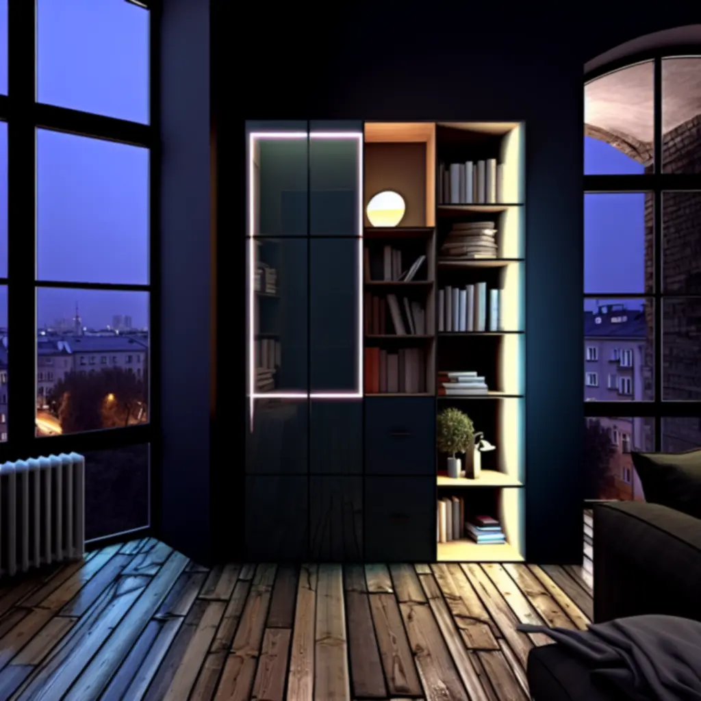 Kolekcjoner w loftowym salonie