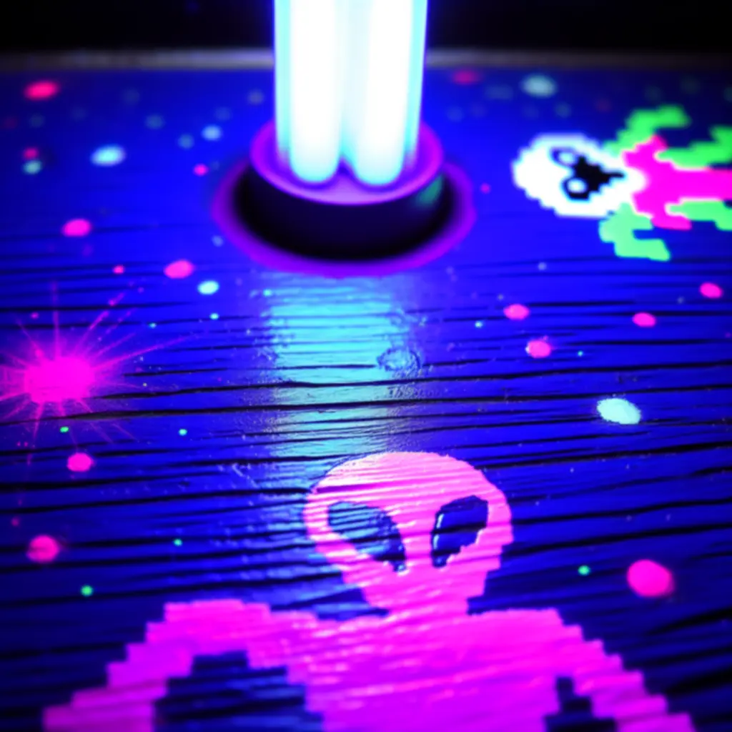 UV Galaga side art close-up