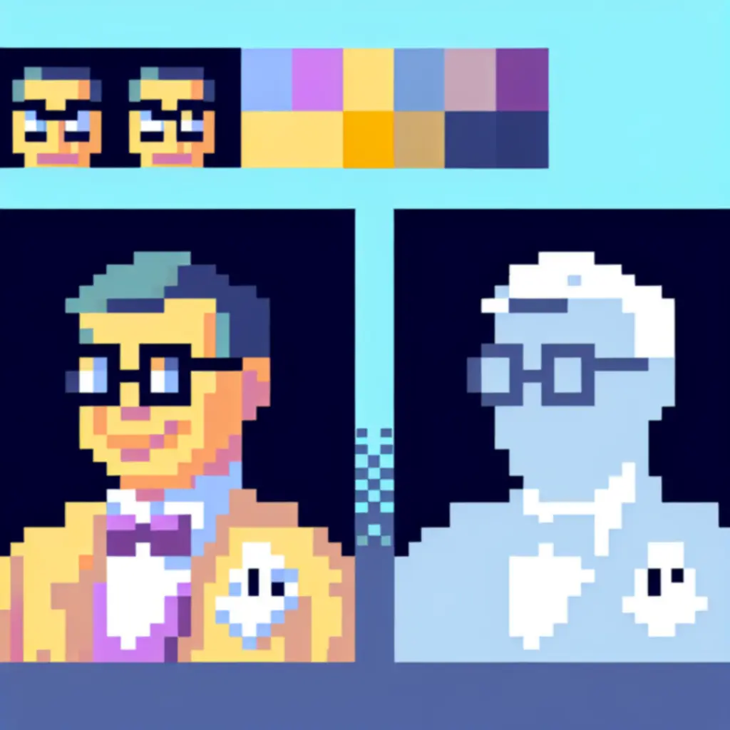 8-bit pixel portrait