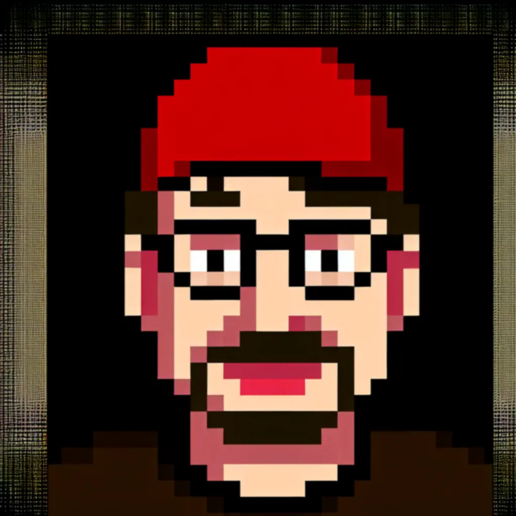 8-bit pixel portrait