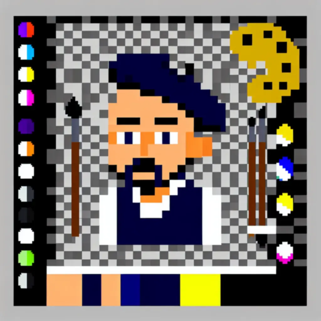 8-bit pixel portrait