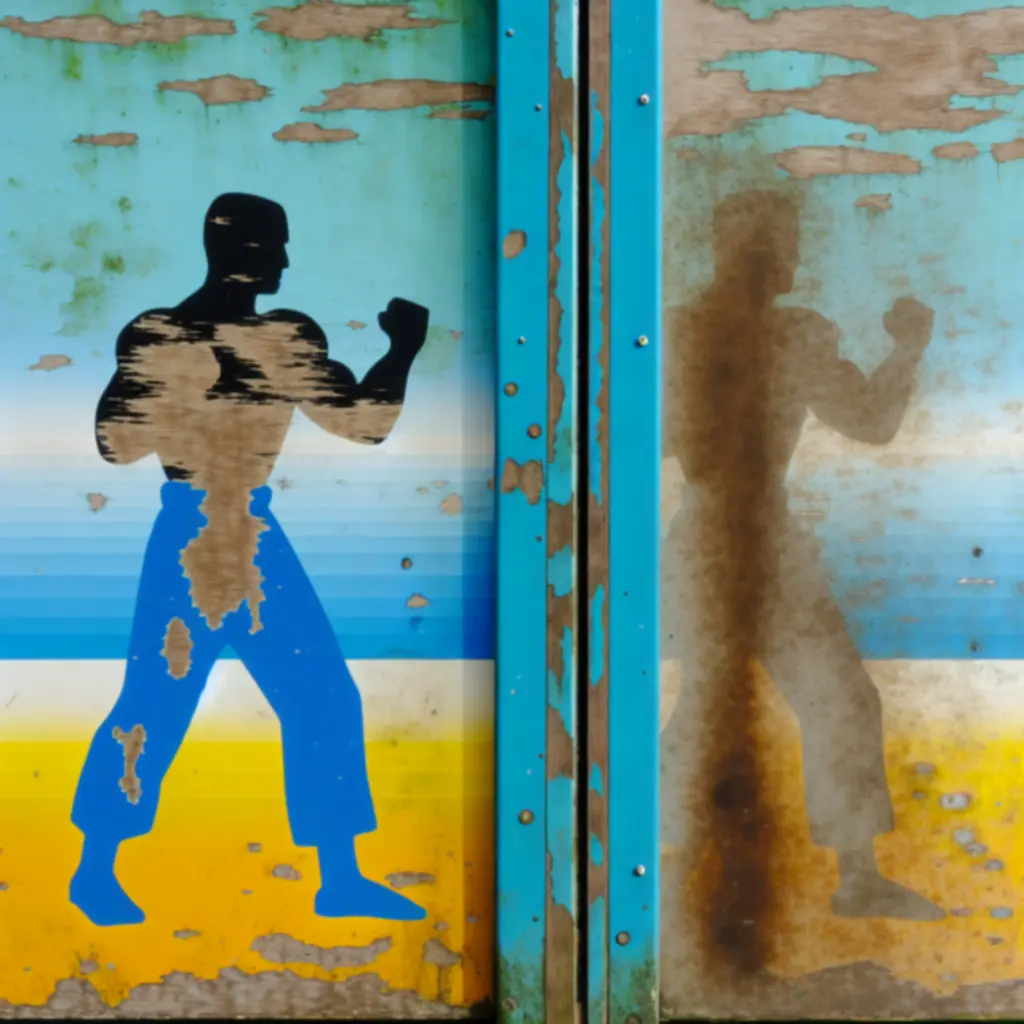 Water-damaged original side art