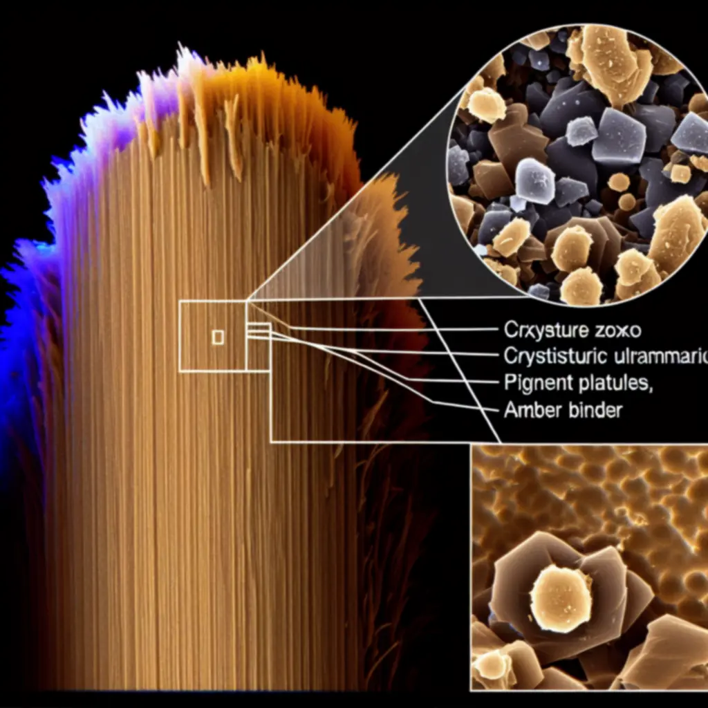 10× zoom brush-stroke texture